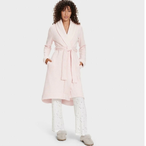 UGG Women's Duffield II Robe in Seashell Pink Heather - Picture 1 of 5